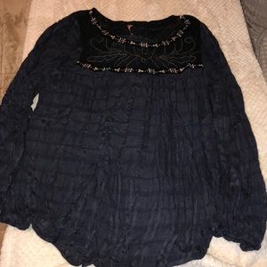 Blue free people top